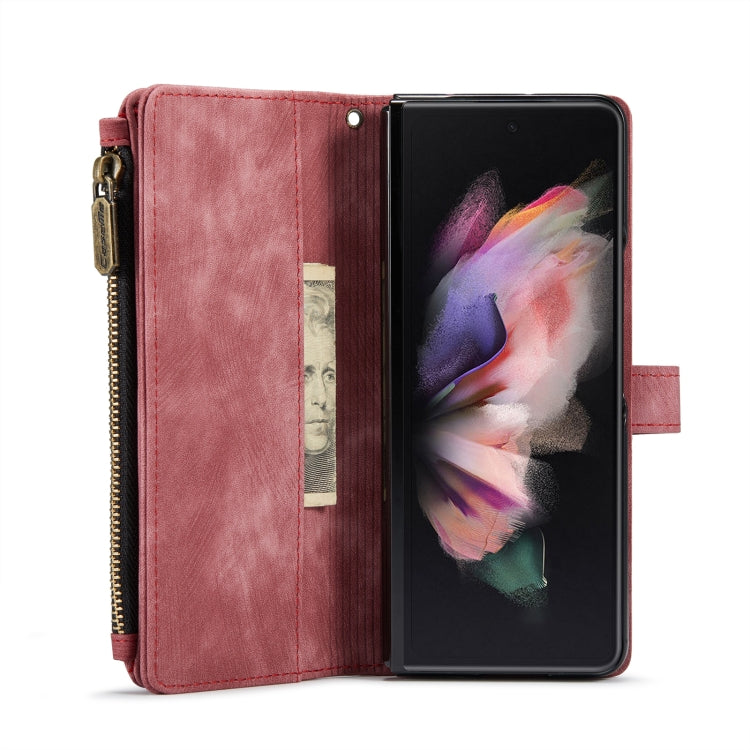 For Samsung Galaxy Z Fold4 5G CaseMe C30 Multifunctional Phone Leather Phone Case(Red) - Galaxy Z Fold4 5G Cases by buy2fix | Online Shopping UK | buy2fix