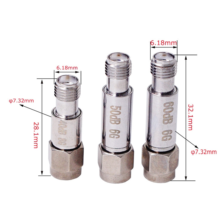 8dBi SMA Attenuator DC-6GHz SMA Coaxial Fixed Connectors - Connectors by buy2fix | Online Shopping UK | buy2fix