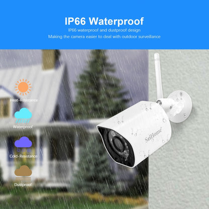 SriHome SH034 5.0MP Mini Dual 2.4 / 5G WiFi Outdoor Waterproof Video Surveillance Color Night Vision Security CCTV Cam, Plug Type:EU Plug(White) - Security by buy2fix | Online Shopping UK | buy2fix