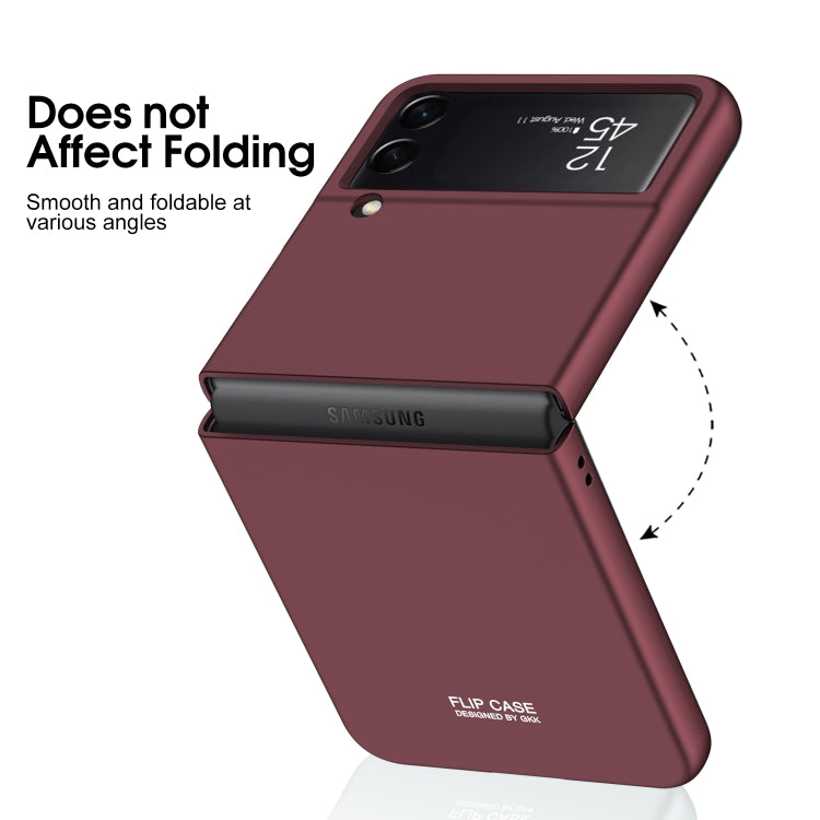 For Samsung Galaxy Z Flip4 GKK Ultra-thin Full Coverage Phone Case(Wine Red) - Galaxy Z Flip4 5G Cases by GKK | Online Shopping UK | buy2fix