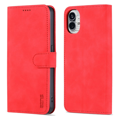 For Nothing Phone 1 AZNS Skin Feel Calf Texture Flip Leather Phone Case (Red) - More Brand by AZNS | Online Shopping UK | buy2fix