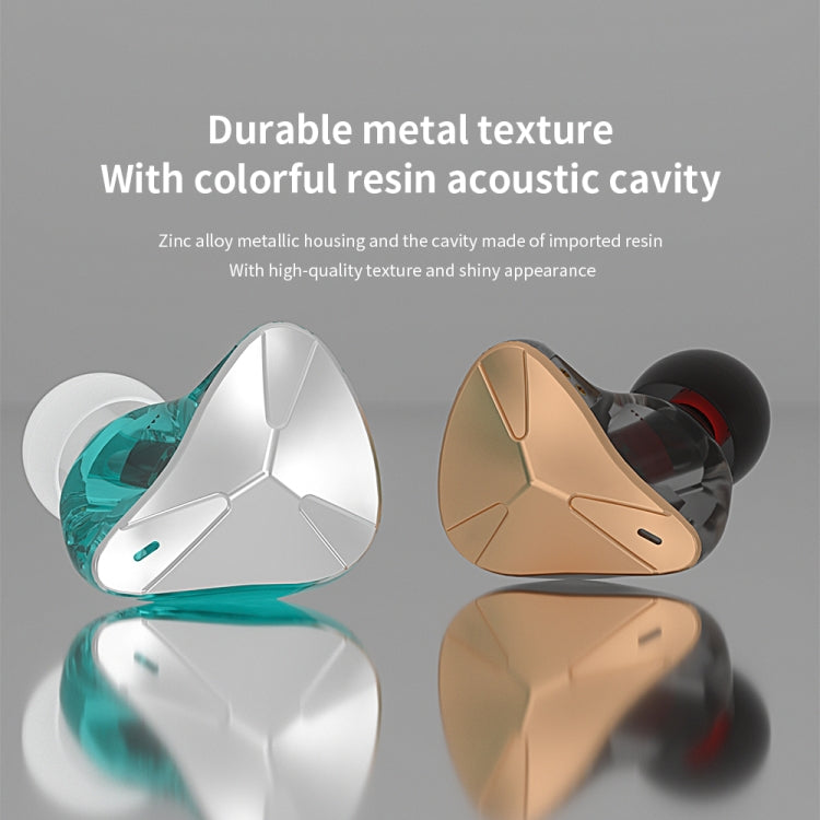 CVJ Demon Double Dynamic Coil HiFi Music Wired Earphone No Mic(Gold) - In Ear Wired Earphone by CVJ | Online Shopping UK | buy2fix