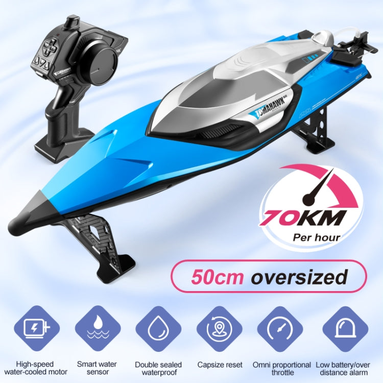 S2 Waterproof High Speed RC Speedboat Toy Boat(Blue) - RC Boats by buy2fix | Online Shopping UK | buy2fix