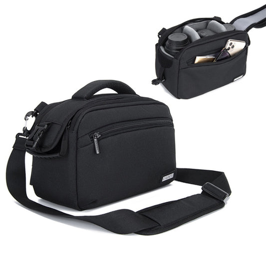 2 in 1 Camera Crossbody Shoulder Waist Bag(Black) - Strap Satchel by CADeN | Online Shopping UK | buy2fix