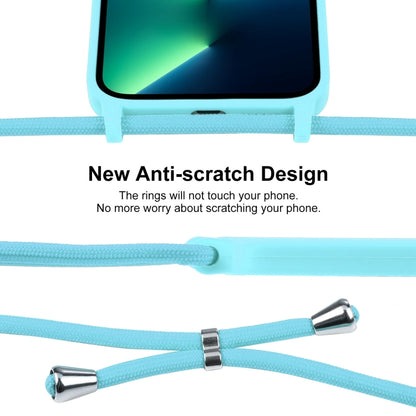 For iPhone 13 Pro Max Crossbody Lanyard Liquid Silicone Case(Ice Blue) - iPhone 13 Pro Max Cases by buy2fix | Online Shopping UK | buy2fix