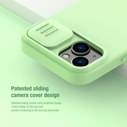 For iPhone 14 NILLKIN CamShield MagSafe Liquid Silicone Phone Case(Green) - iPhone 14 Cases by NILLKIN | Online Shopping UK | buy2fix