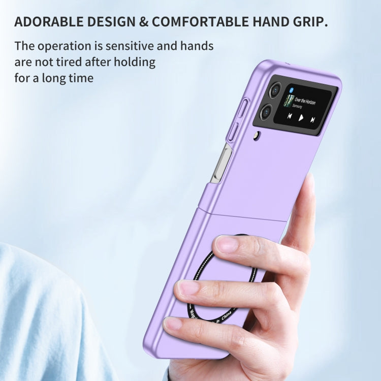 For Samsung Galaxy Z Flip4 Magsafe Magnetic Folding PC Phone Case(Purple) - Galaxy Z Flip4 5G Cases by buy2fix | Online Shopping UK | buy2fix