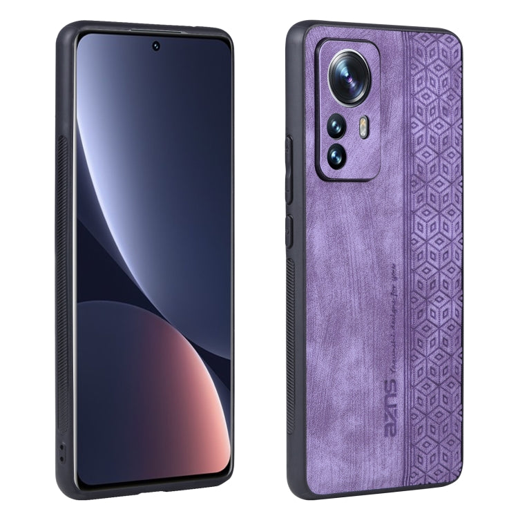 For Xiaomi 12 Pro / 12S Pro AZNS 3D Embossed Skin Feel Phone Case(Purple) - 12 Pro Cases by AZNS | Online Shopping UK | buy2fix