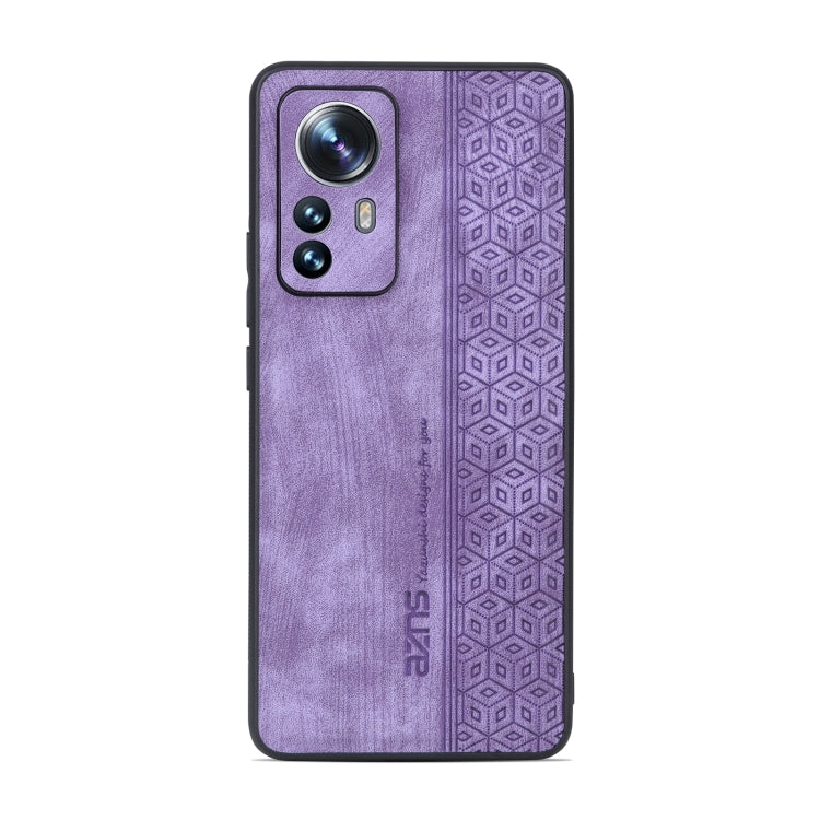 For Xiaomi 12 Pro / 12S Pro AZNS 3D Embossed Skin Feel Phone Case(Purple) - 12 Pro Cases by AZNS | Online Shopping UK | buy2fix