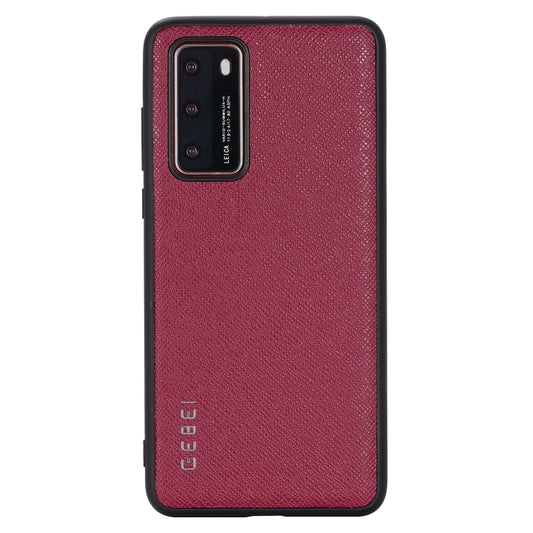 For Huawei P40 Pro GEBEI Full-coverage Shockproof Leather Protective Case(Red) - Huawei Cases by GEBEI | Online Shopping UK | buy2fix