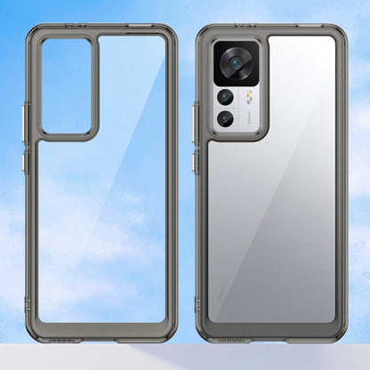 For Xiaomi Redmi K50 Ultra/Xiaomi 12T/Xiaomi 12T Pro Colorful Series Acrylic + TPU Phone Case(Transparent Grey) - Xiaomi Cases by buy2fix | Online Shopping UK | buy2fix