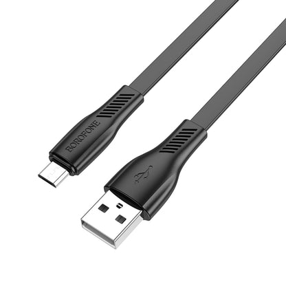 Borofone BX85 1m 2.4A USB to Micro USB Auspicious Charging Data Cable(Black) -  by Borofone | Online Shopping UK | buy2fix