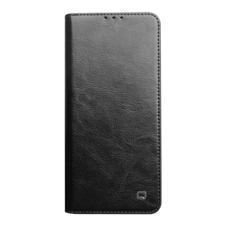 For Huawei P50 Pro QIALINO Genuine Leather Phone Case(Black) - Huawei Cases by QIALINO | Online Shopping UK | buy2fix