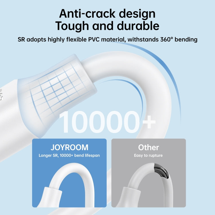 JOYROOM S-UC027A9 3A USB to USB-C/Type-C Fast Charging Data Cable, Length:0.25m(White) -  by JOYROOM | Online Shopping UK | buy2fix