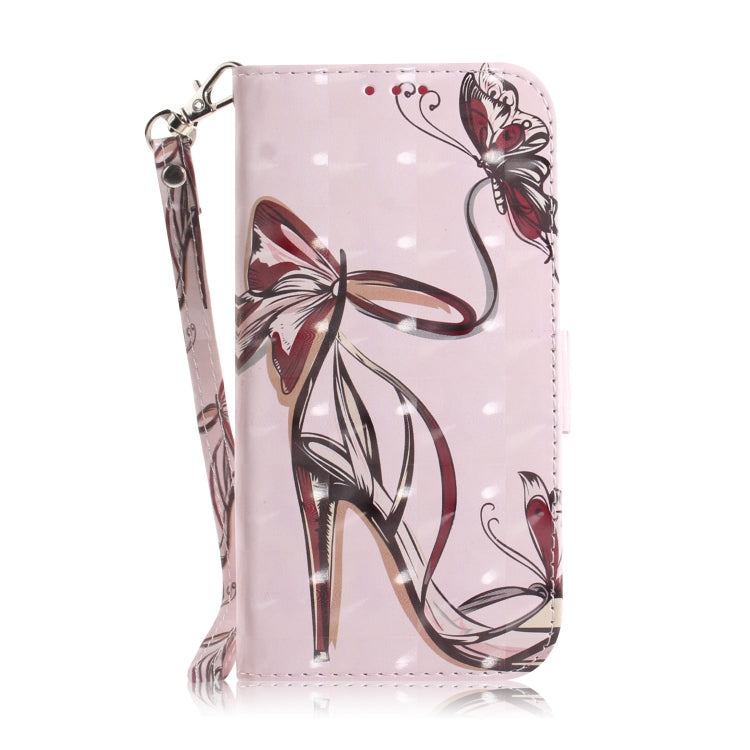 For Samsung Galaxy A14 5G 3D Colored Horizontal Flip Leather Phone Case(Butterfly High-heeled) - Galaxy Phone Cases by buy2fix | Online Shopping UK | buy2fix