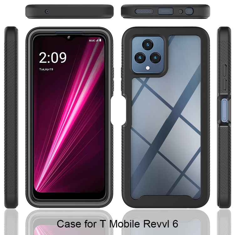 For T-Moblie Revvl 6 5G Starry Sky Solid Color Shockproof TPU Clear PC Phone Case(Dark Blue) - More Brand by buy2fix | Online Shopping UK | buy2fix
