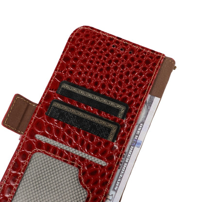 For Motorola Moto E22/E22i Crocodile Top Layer Cowhide Leather Phone Case(Red) - Motorola Cases by buy2fix | Online Shopping UK | buy2fix