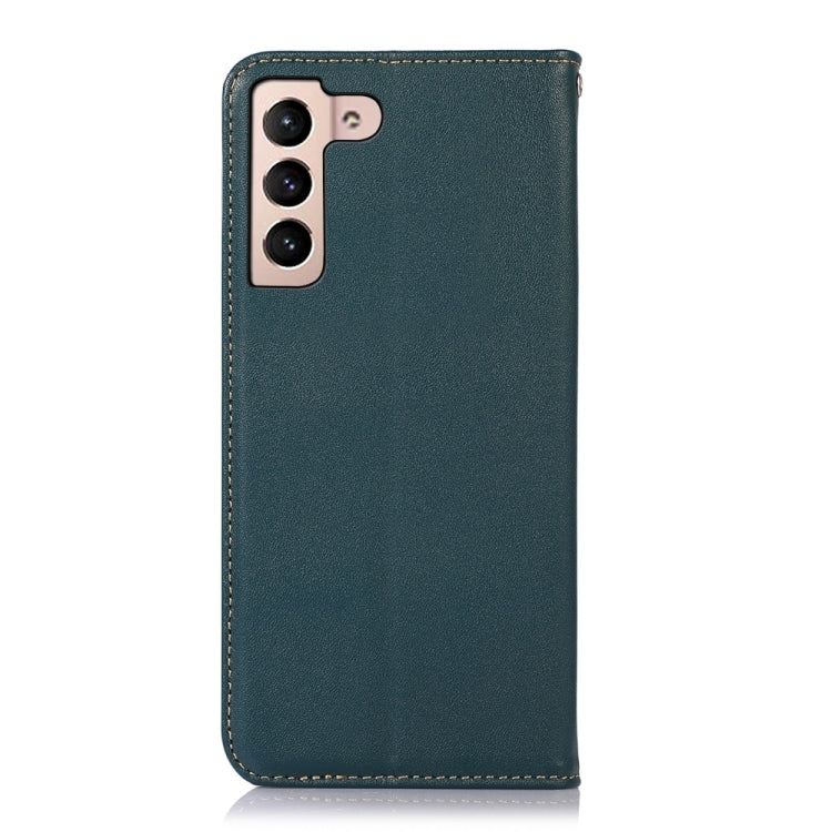 For Samsung Galaxy S23+ 5G KHAZNEH Nappa Top Layer Cowhide Leather Phone Case(Green) - Galaxy S23+ 5G Cases by buy2fix | Online Shopping UK | buy2fix