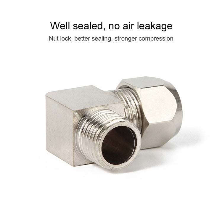 PL6-04 LAIZE Nickel Plated Copper Reducer Elbow Pneumatic Quick Fitting Connector -  by LAIZE | Online Shopping UK | buy2fix