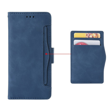 For T-Mobile REVVL 6 Pro 5G Skin Feel Calf Texture Card Slots Leather Phone Case(Blue) - More Brand by buy2fix | Online Shopping UK | buy2fix
