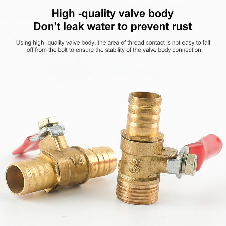 LAIZE Pneumatic Hose Connector Copper Ball Valve, Specification:Double Outside 4 1/2 inch -  by LAIZE | Online Shopping UK | buy2fix