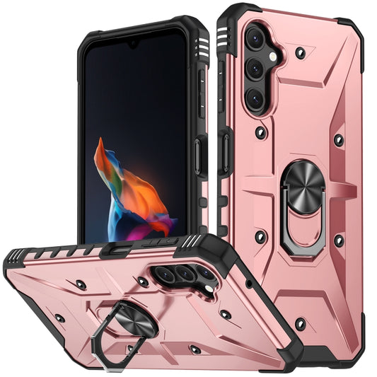 For Samsung Galaxy A14 5G Ring Holder Phone Case(Rose Gold) - Galaxy Phone Cases by buy2fix | Online Shopping UK | buy2fix