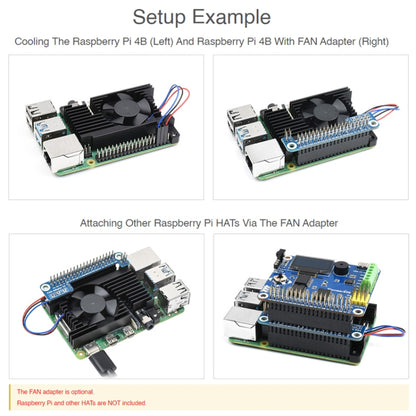 Waveshare Dedicated All-In-One Aluminum Alloy Cooling Fan For Raspberry Pi 4B - Consumer Electronics by WAVESHARE | Online Shopping UK | buy2fix