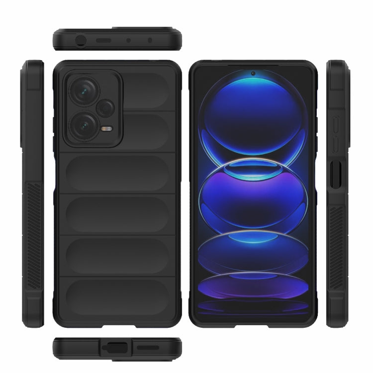 For Xiaomi Redmi Note 12 Pro+ China / Global Magic Shield TPU + Flannel Phone Case(Light Blue) - Note 12 Pro+ Cases by buy2fix | Online Shopping UK | buy2fix