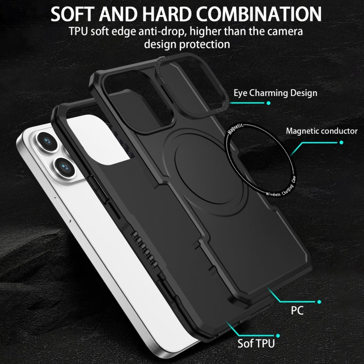 For Samsung Galaxy S22+ 5G MagSafe Shockproof Armor Phone Case(Black) - Galaxy S22+ 5G Cases by buy2fix | Online Shopping UK | buy2fix
