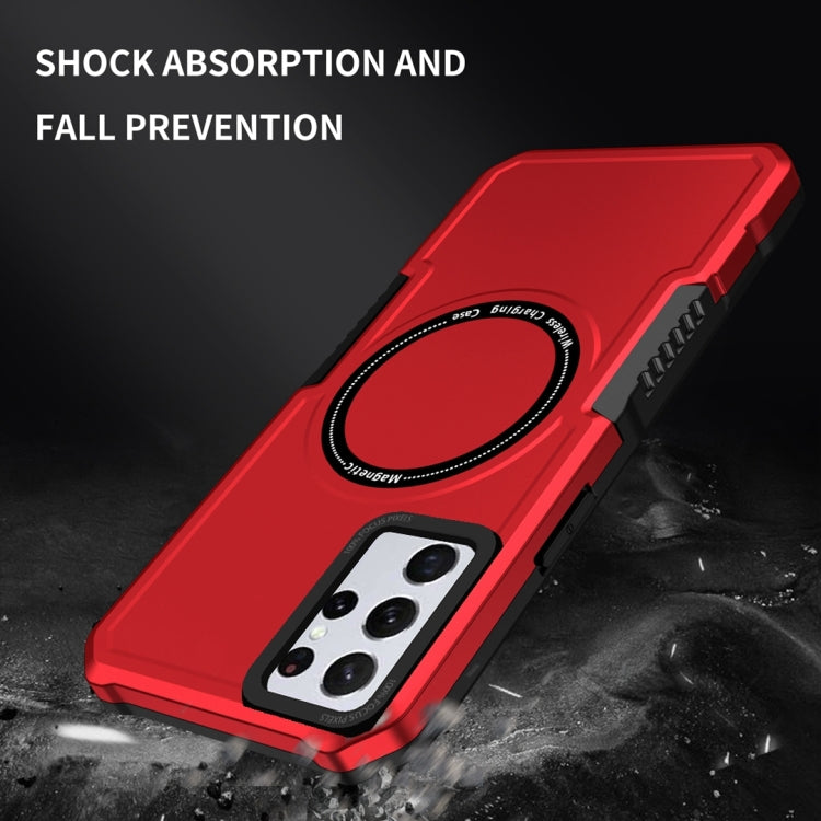 For Samsung Galaxy S23+ 5G MagSafe Shockproof Armor Phone Case(Red) - Galaxy S23+ 5G Cases by buy2fix | Online Shopping UK | buy2fix