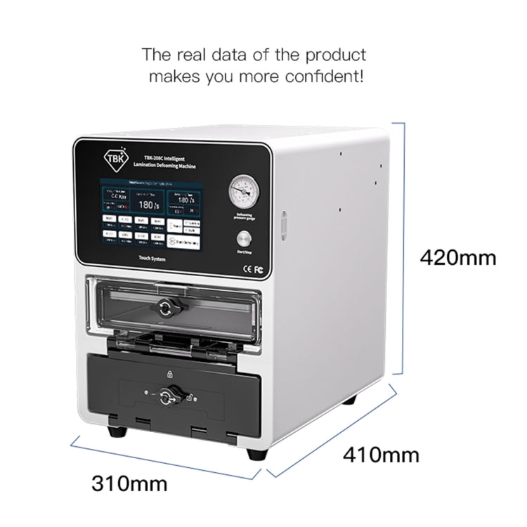 TBK208C 15-inch Curved Screen Laminating and Defoaming Machine, Plug:US Plug - Repair & Spare Parts by TBK | Online Shopping UK | buy2fix