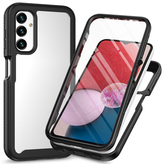 For Samsung Galaxy A14 5G Two-layer Integrated Transparent TPU + PC + PET Protective Phone Case(Black) - Galaxy Phone Cases by buy2fix | Online Shopping UK | buy2fix