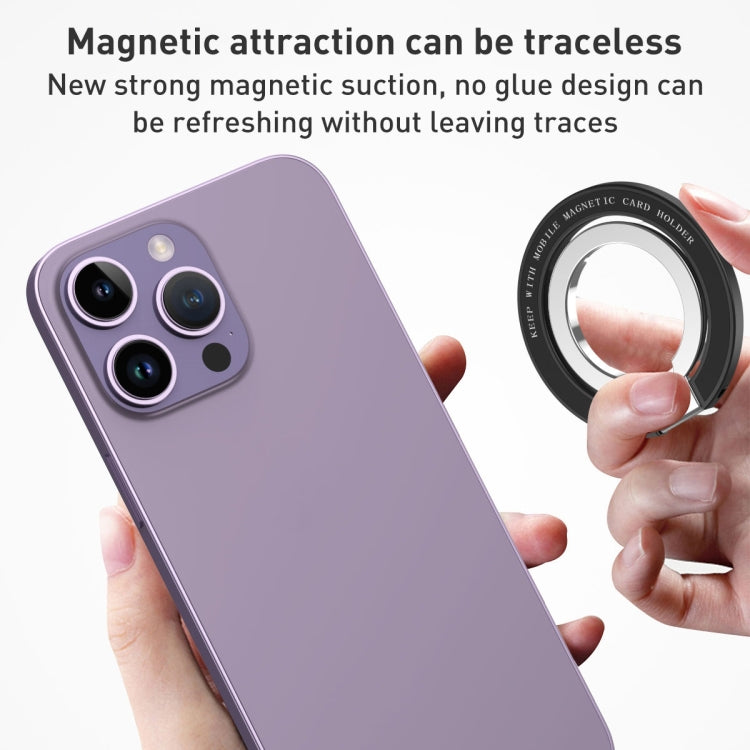 Car Magnetic Dual Axis Ring Phone Holder(Bright Black) - Ring Holder by buy2fix | Online Shopping UK | buy2fix