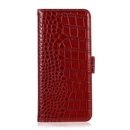 For Nokia X30 5G Crocodile Top Layer Cowhide Leather Phone Case(Red) - Nokia Cases by buy2fix | Online Shopping UK | buy2fix