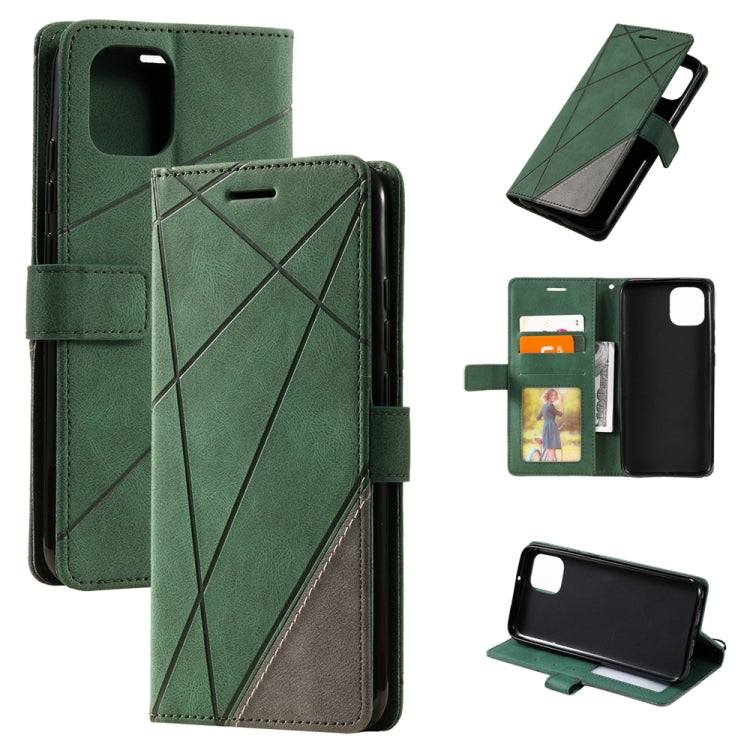 For Xiaomi Redmi A1 Skin Feel Splicing Leather Phone Case(Green) - Xiaomi Cases by buy2fix | Online Shopping UK | buy2fix