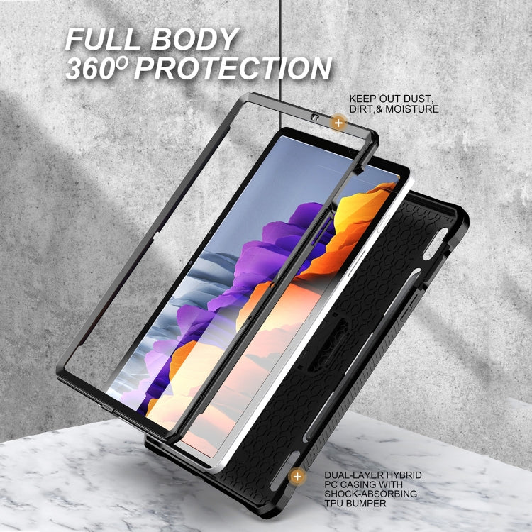 For Samsung Galaxy Tab S7/S8 Explorer PC + TPU Tablet Protective Case with Pen Slot(Black) - Galaxy Tab S7 by buy2fix | Online Shopping UK | buy2fix