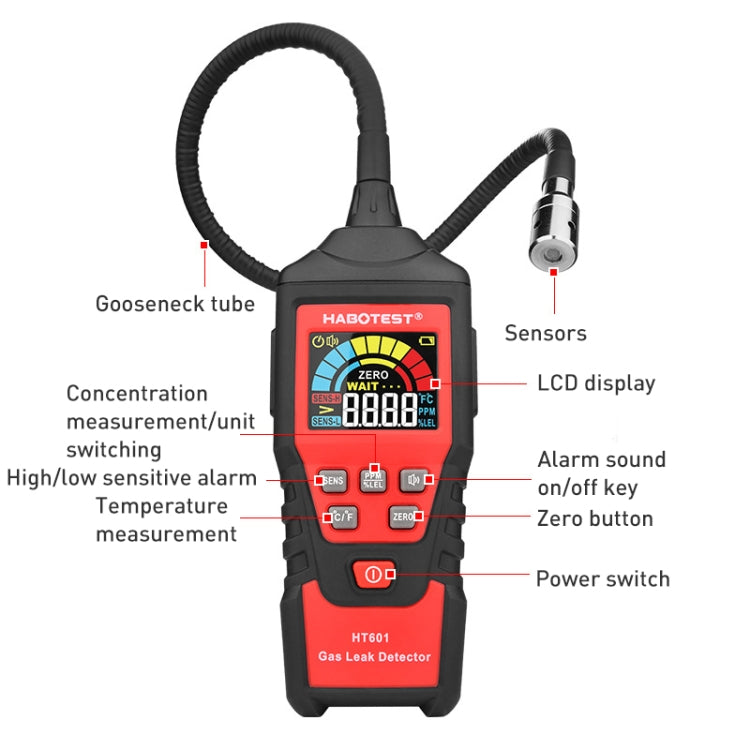 HABOTESA HT601A Combustible Gas Detector Thousand Battery Model without Numerical Display - Consumer Electronics by buy2fix | Online Shopping UK | buy2fix