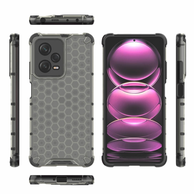 For Xiaomi Poco X5 Pro Shockproof Honeycomb PC + TPU Phone Case(Black) - Xiaomi Cases by buy2fix | Online Shopping UK | buy2fix