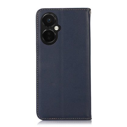 For OnePlus Nord CE 3 Lite KHAZNEH Nappa Top Layer Cowhide Leather Phone Case(Blue) - OnePlus Cases by buy2fix | Online Shopping UK | buy2fix