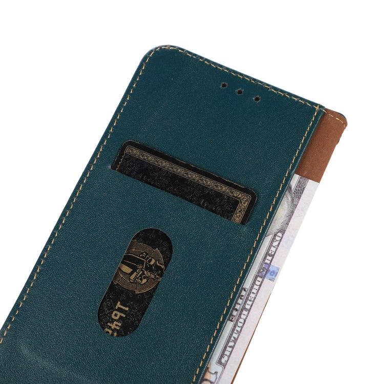 For Motorola Moto G53 5G KHAZNEH Nappa Top Layer Cowhide Leather Phone Case(Green) - Motorola Cases by buy2fix | Online Shopping UK | buy2fix