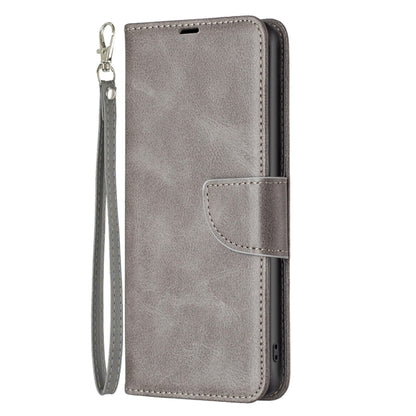 For Motorola Moto G73 5G Lambskin Texture Leather Phone Case(Grey) - Motorola Cases by buy2fix | Online Shopping UK | buy2fix