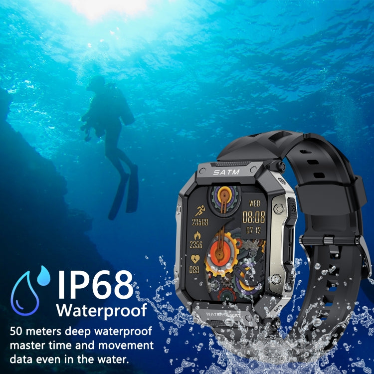 PG333 1.91 inch Waterproof Smart Sports Watch Support Heart Rate Monitoring / Blood Pressure Monitoring(Black) - Smart Wear by buy2fix | Online Shopping UK | buy2fix