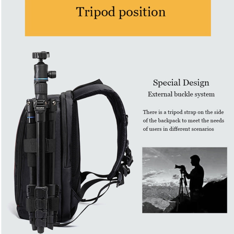 Outdoor Camera Backpack Waterproof Photography Camera Shoulders Bag, Size:33.5x25.5x15.5cm(Orange) - Backpack by buy2fix | Online Shopping UK | buy2fix