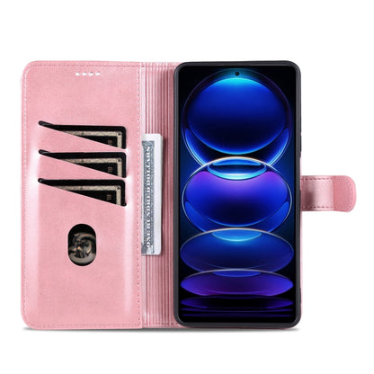 For Xiaomi Redmi Note 12 5G Global / China / Poco X5 AZNS Skin Feel Calf Texture Flip Leather Phone Case(Rose Gold) - Note 12 Cases by AZNS | Online Shopping UK | buy2fix