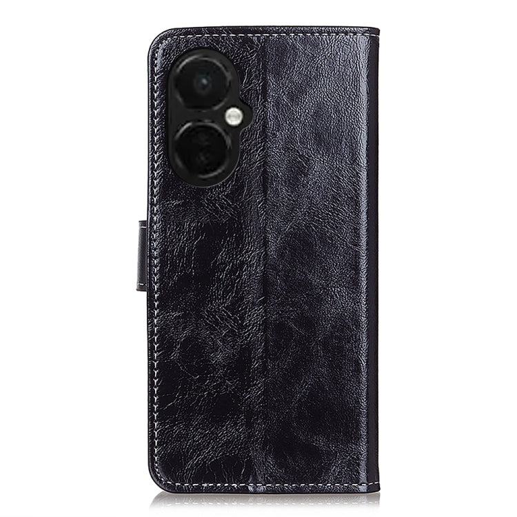 For OnePlus Nord CE 3 Lite Retro Crazy Horse Texture Leather Phone Case(Black) - OnePlus Cases by buy2fix | Online Shopping UK | buy2fix