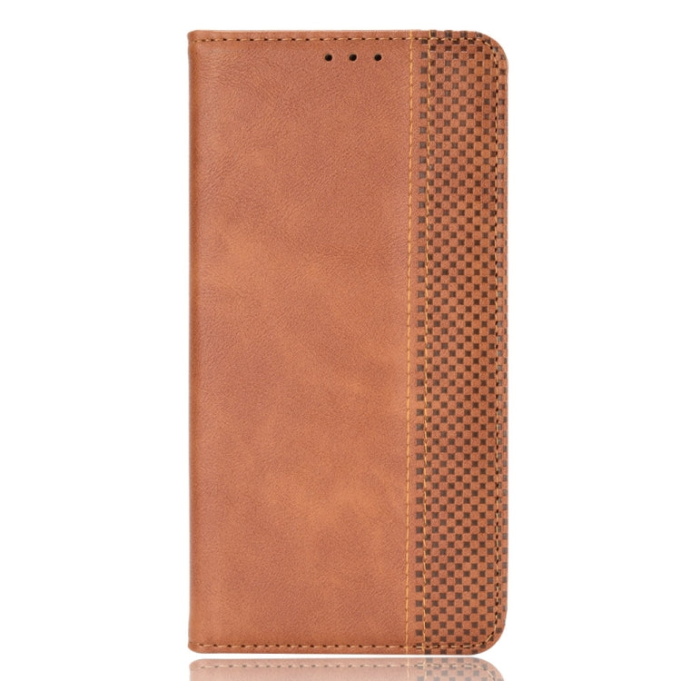 For Honor X9A / X40 / Magic5 Lite 5G Magnetic Buckle Retro Texture Leather Phone Case(Brown) - Honor Cases by buy2fix | Online Shopping UK | buy2fix