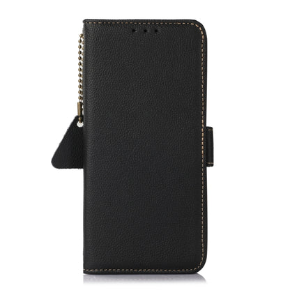 For Sony Xperia 10 IV Side-Magnetic TJ Genuine Leather RFID Phone Case(Black) - Sony Cases by buy2fix | Online Shopping UK | buy2fix