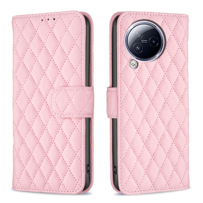 For Xiaomi Civi 3 5G Diamond Lattice Wallet Leather Flip Phone Case(Pink) - Xiaomi Cases by buy2fix | Online Shopping UK | buy2fix