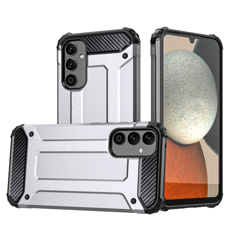 For Samsung Galaxy A34 5G Magic Armor TPU Hard PC Phone Case(Silver) - Galaxy Phone Cases by buy2fix | Online Shopping UK | buy2fix
