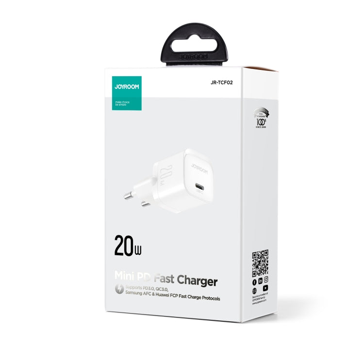 JOYROOM JR-TCF02 PD Type-C 20W Mini Charger, Plug:EU Plug(Black) - USB Charger by JOYROOM | Online Shopping UK | buy2fix